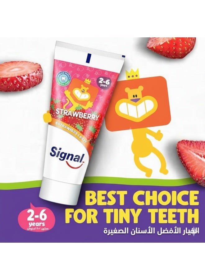 سيجنال معجون أسنان سيجنال كيدز بنكهة الفراولة يمنع تسوس الأسنان للأطفال من عمر 2 إلى 6 سنوات 50 مل - Image 3